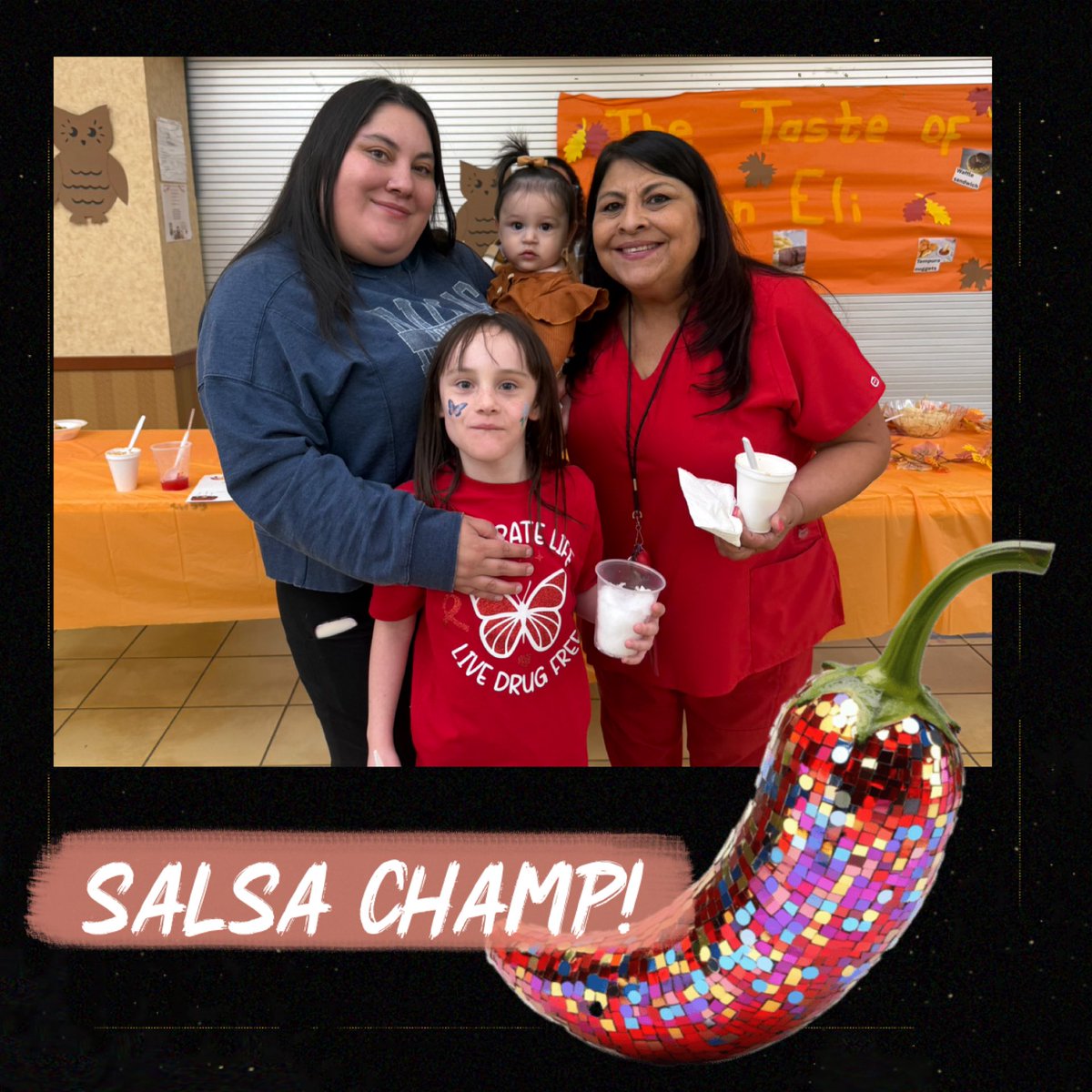 Our Fall Festival was highlighted with a salsa contest! Thank you, SEISD Board members, for judging! We appreciated your time and company! 🦅