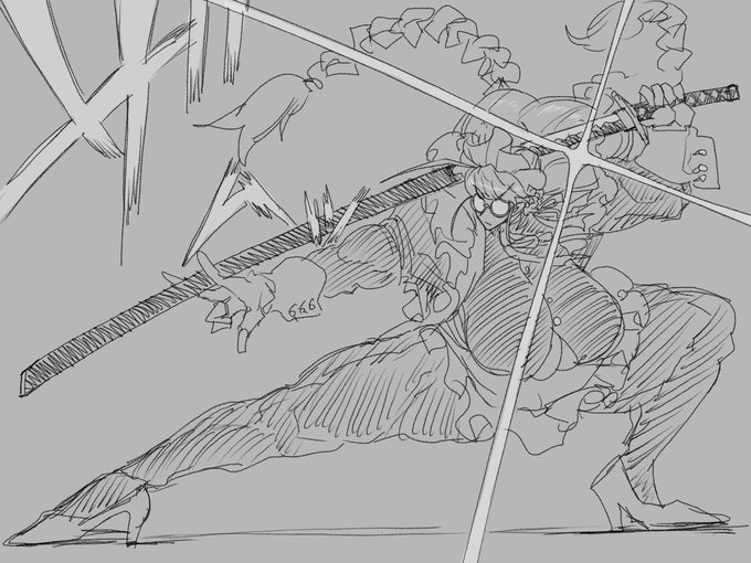 でかメイド×刀 