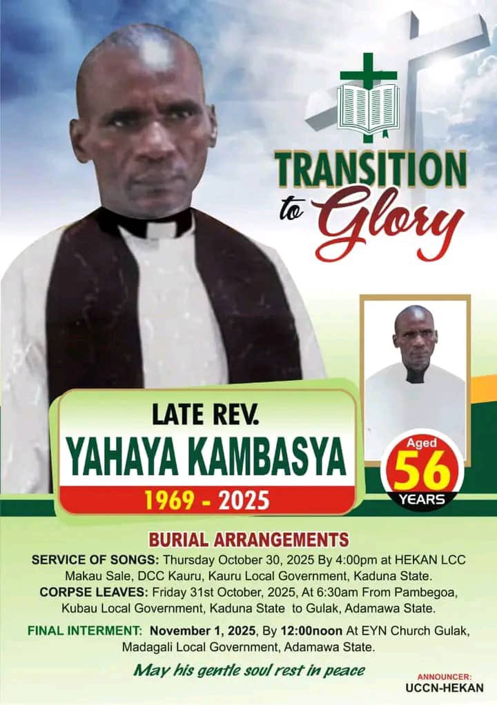 <a href="/BashirAhmaad/">Bashir Ahmad, OON</a> Say a prayer for Pastor Yahaya who was murdered on the pulpit by Jihadists 💔💔.
Pastor Yahaya will be buried today while his abducted members are still in captivity.

RIP to the man who died preaching Christ 💔💔💔