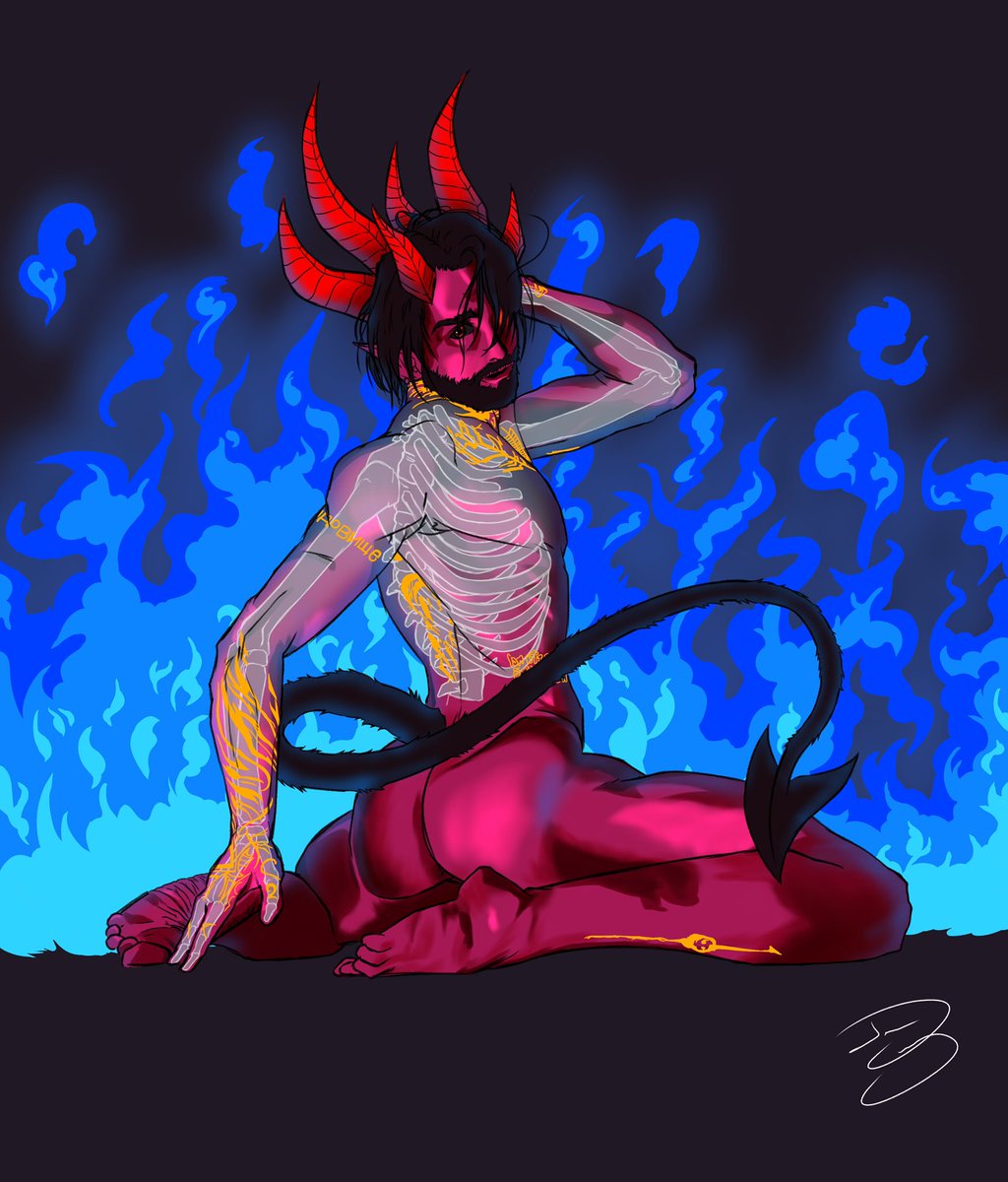 NaughtyEmbres's tweet photo. Happy Halloween to all the demons, creepy crawlies, the should, ghosts, spirits, and fun monsters of the dark! Here’s a demon drawing I’ve been working on for the month!

Pose inspired by (ohshxt)

#art #halloweenart #demon #drawing #nudeart #gayartist https://t.co/CTfgpfLILn