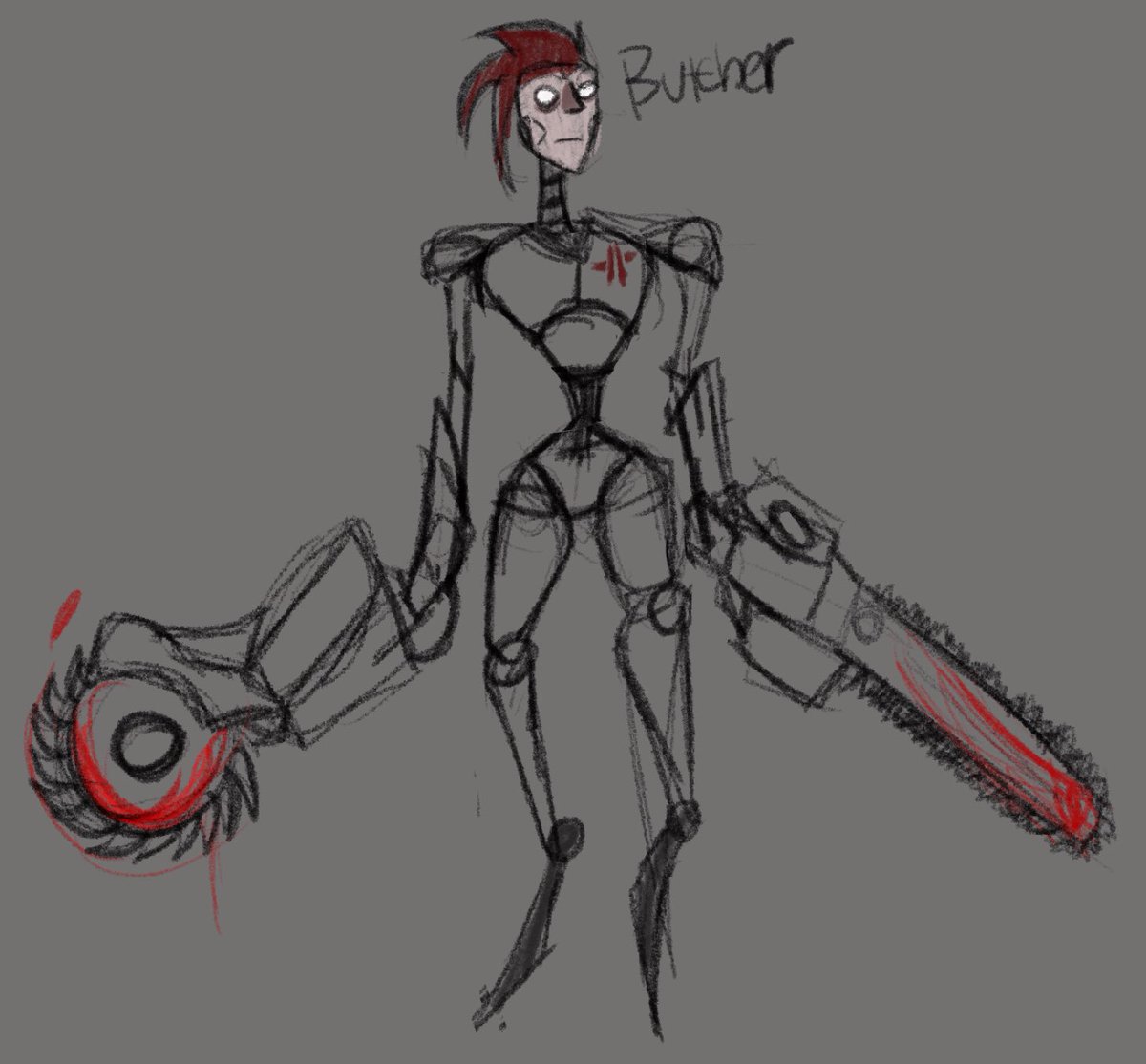 Random helldivers Cyborg drawings