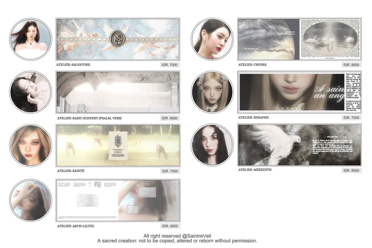 SaintreVeil's tweet image. A sense of sanctity settles over it now, still and breathing. Behold Sainte Veil laid bare, the catalogue reveals itself in consecration, a relic of what persisted beyond making. Stay long enough to feel its hush, to sense the breath that halted mid-devotion unspoken.