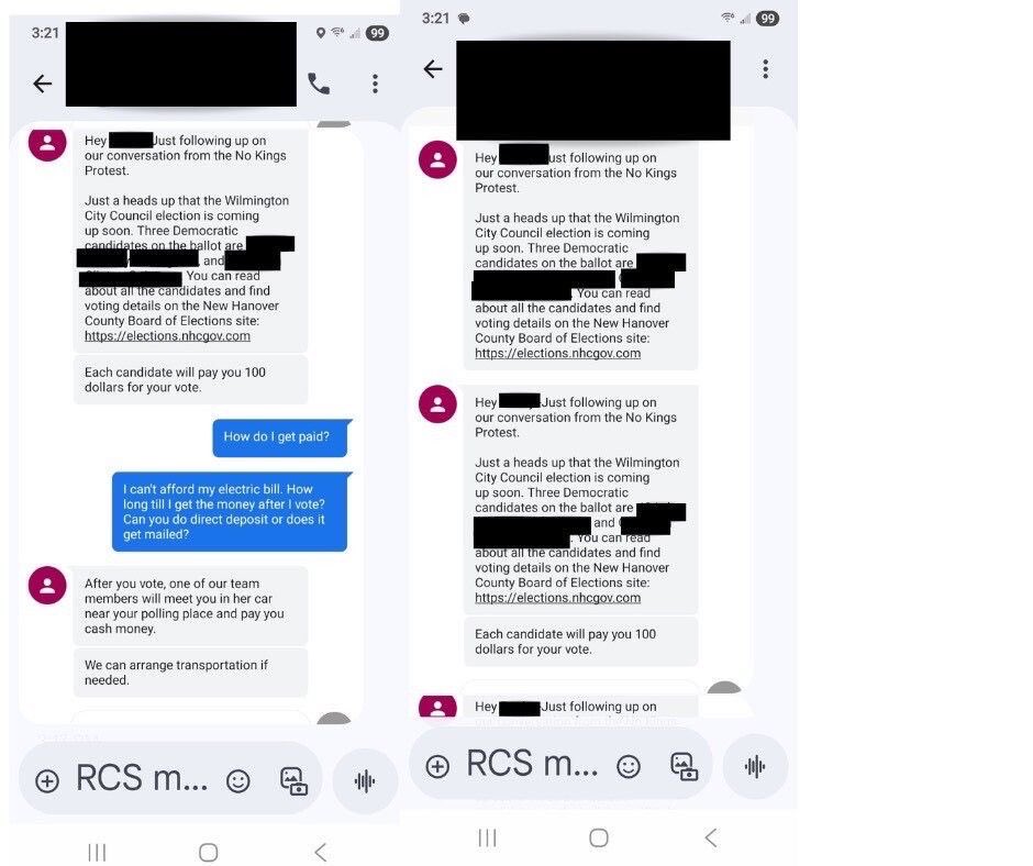 A left-wing group in North Carolina was just caught offering to PAY $100 PER VOTE for Democrats.

For years, the Left mocked election integrity as a “conspiracy.” It’s because they were scared we’d uncover stuff like this. 

Once again, President Trump was right.