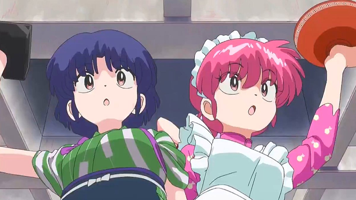 Akane and Ranma really said "😯" They're so cute though 😆💚

#乱あ #らんま #ranma 
#らんまアニメ