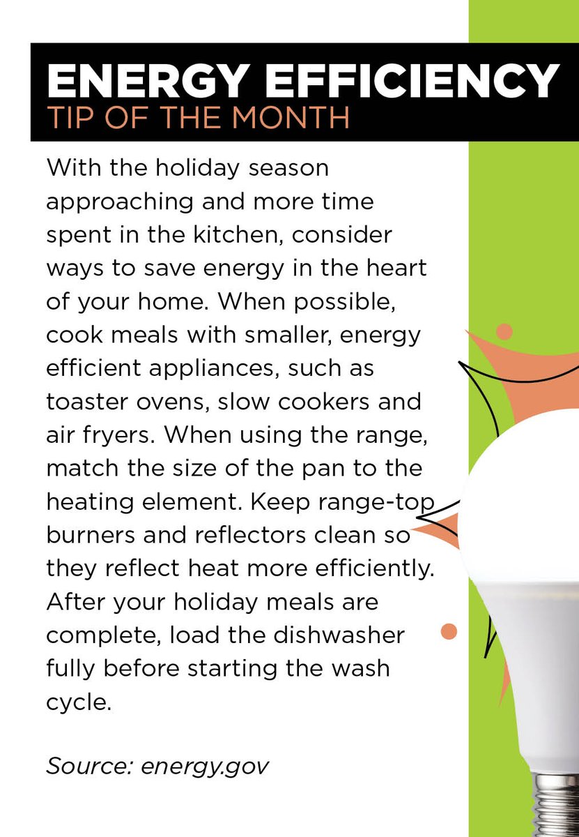 Energy Efficiency Tip of the Month:
Source: energy.gov