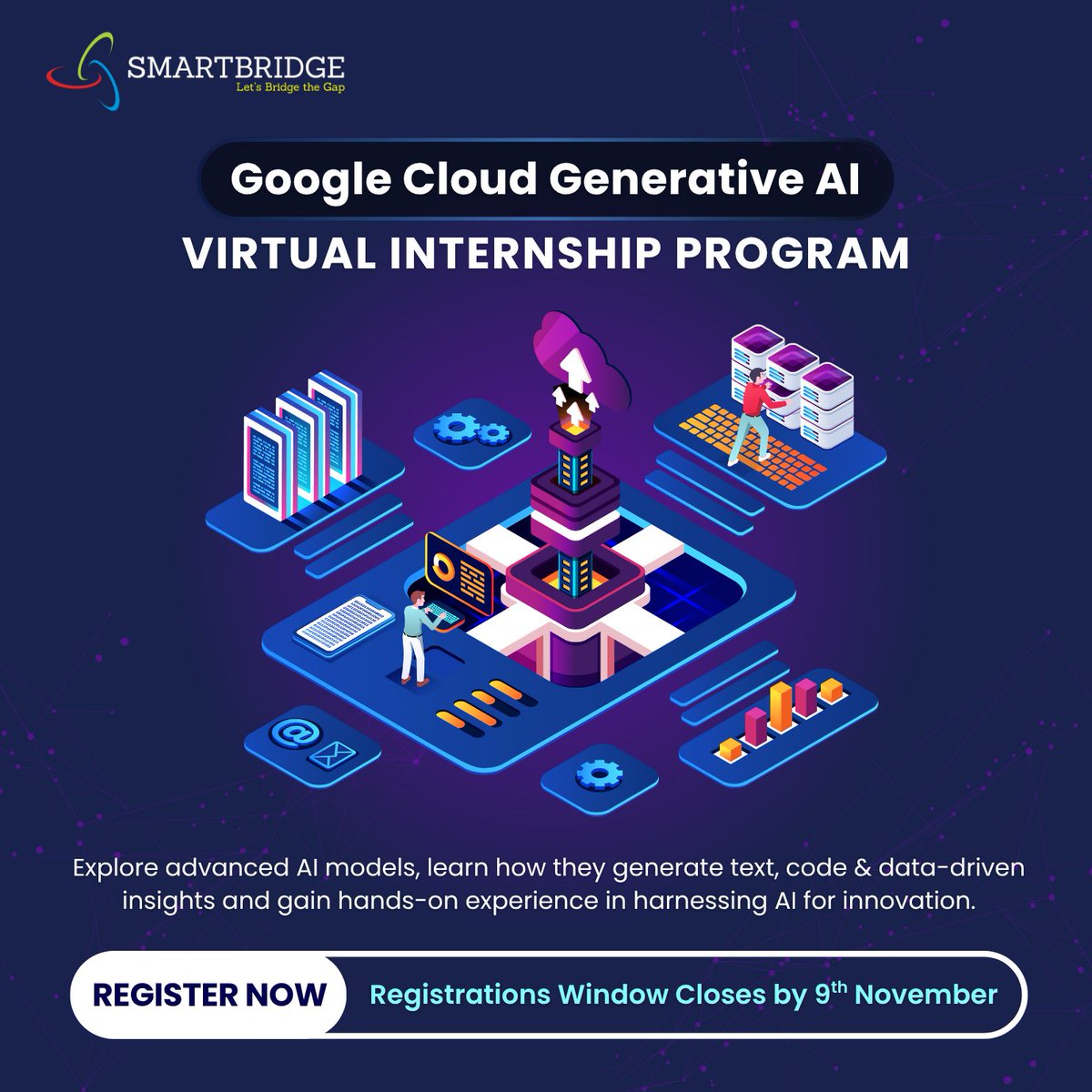 thesmartbridge's tweet image. 🚀 Master #GenerativeAI in just 60 hours — unlock your GenAI edge! 🔓

#SmartBridge launches the Google Cloud Generative AI Virtual Internship Program — 100% virtual, no-cost, and credential-backed.

Register: forms.gle/QQVc2V2qhUTc3F…

#GoogleCloud #VirtualInternship #FutureReady