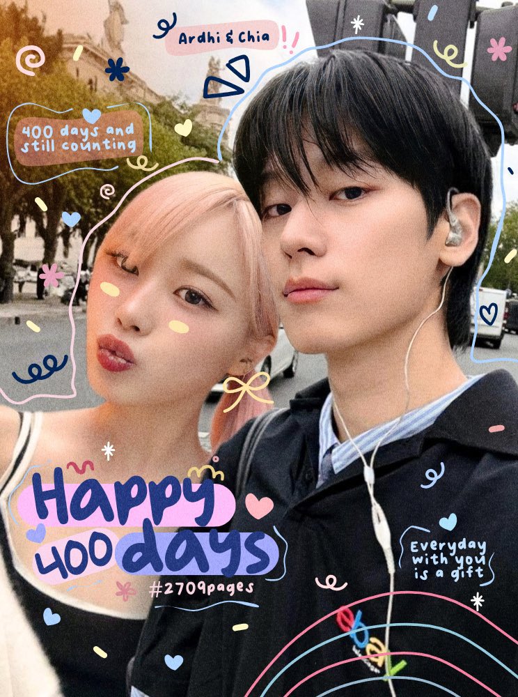 yipiee happy 400 days kak <a href="/siwnister/">Ardhi</a> &amp; <a href="/pacrticle/">chia 𐙚⋆</a> 💌💞! #2709Pages
wow uda 400 hari bareng ya! semoga hubungan kalian selalu dipenuhi cinta yang tulus, langgeng terus, tawa yang hangat plus doa yang saling menguatkan… may ur love keep growing stronger each day✨