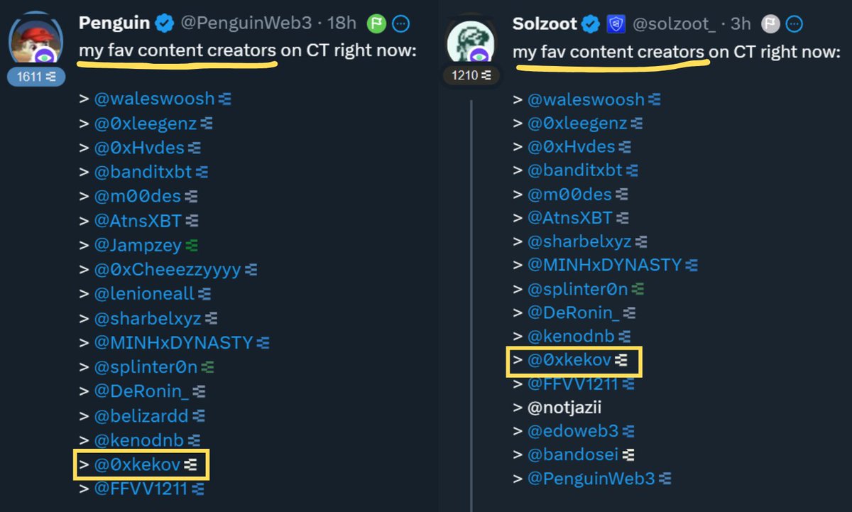 0xkekov's tweet image. this week, I got tagged in two similar posts
honestly, I can’t even describe how it feels
when I started, I had no friends, no advisors - I built them myself
and that’s why I’ll never stop