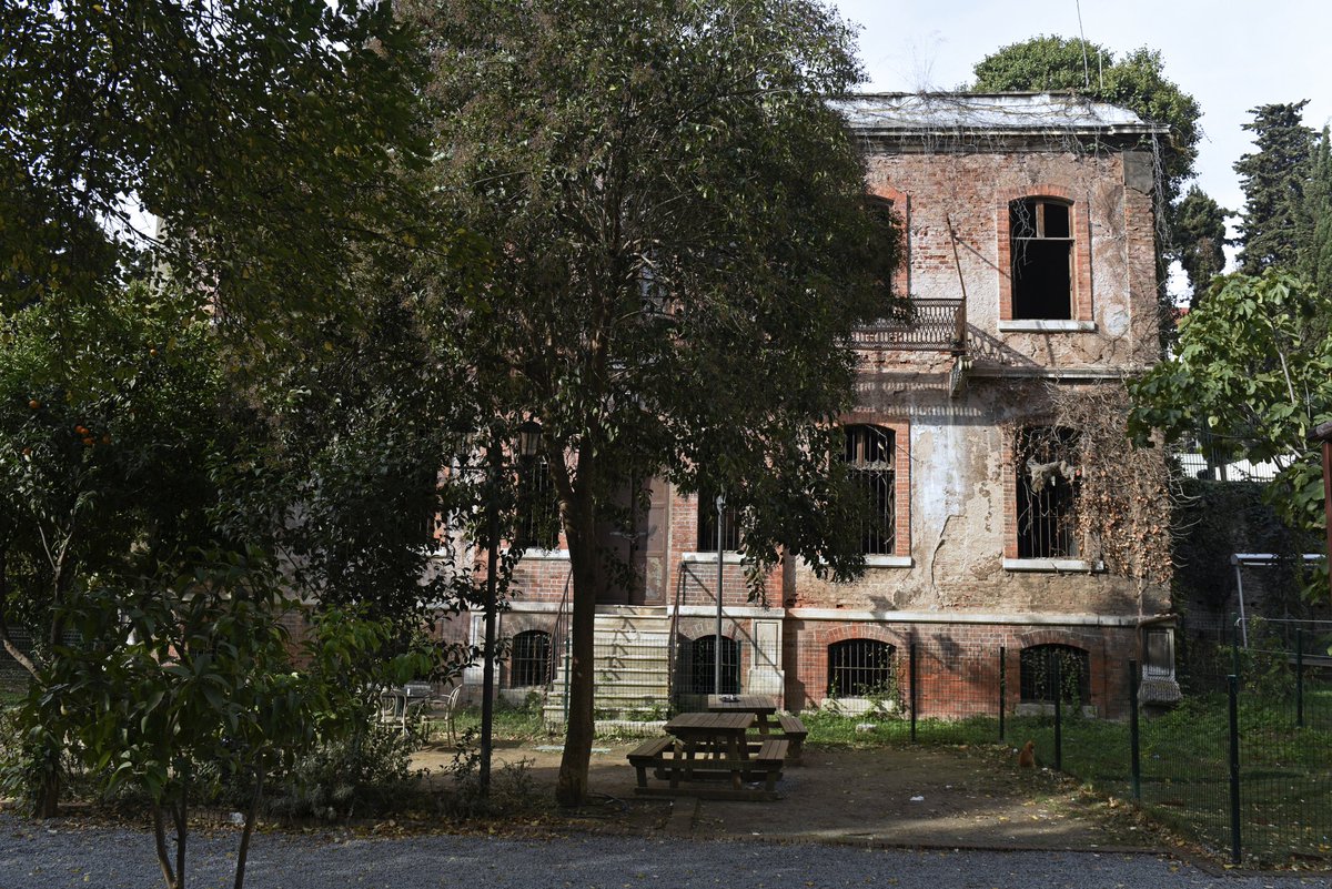 Spolia in Saint Eugène school in the gardens of Saint-Joseph French Orphanage #İstanbul