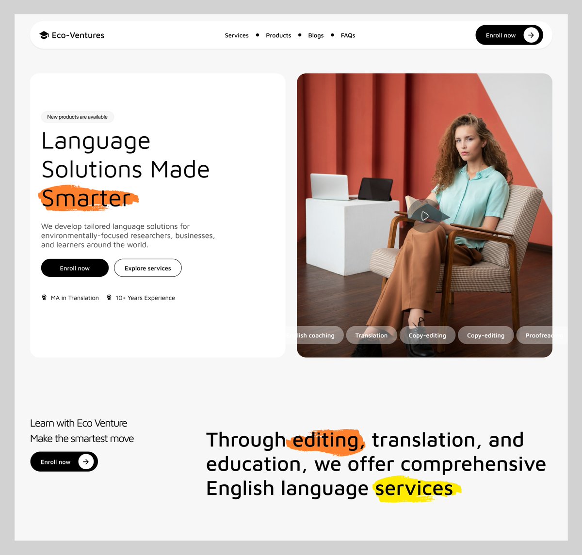 MujeebQozeem_'s tweet image. A web design project for an educational consulting firm.