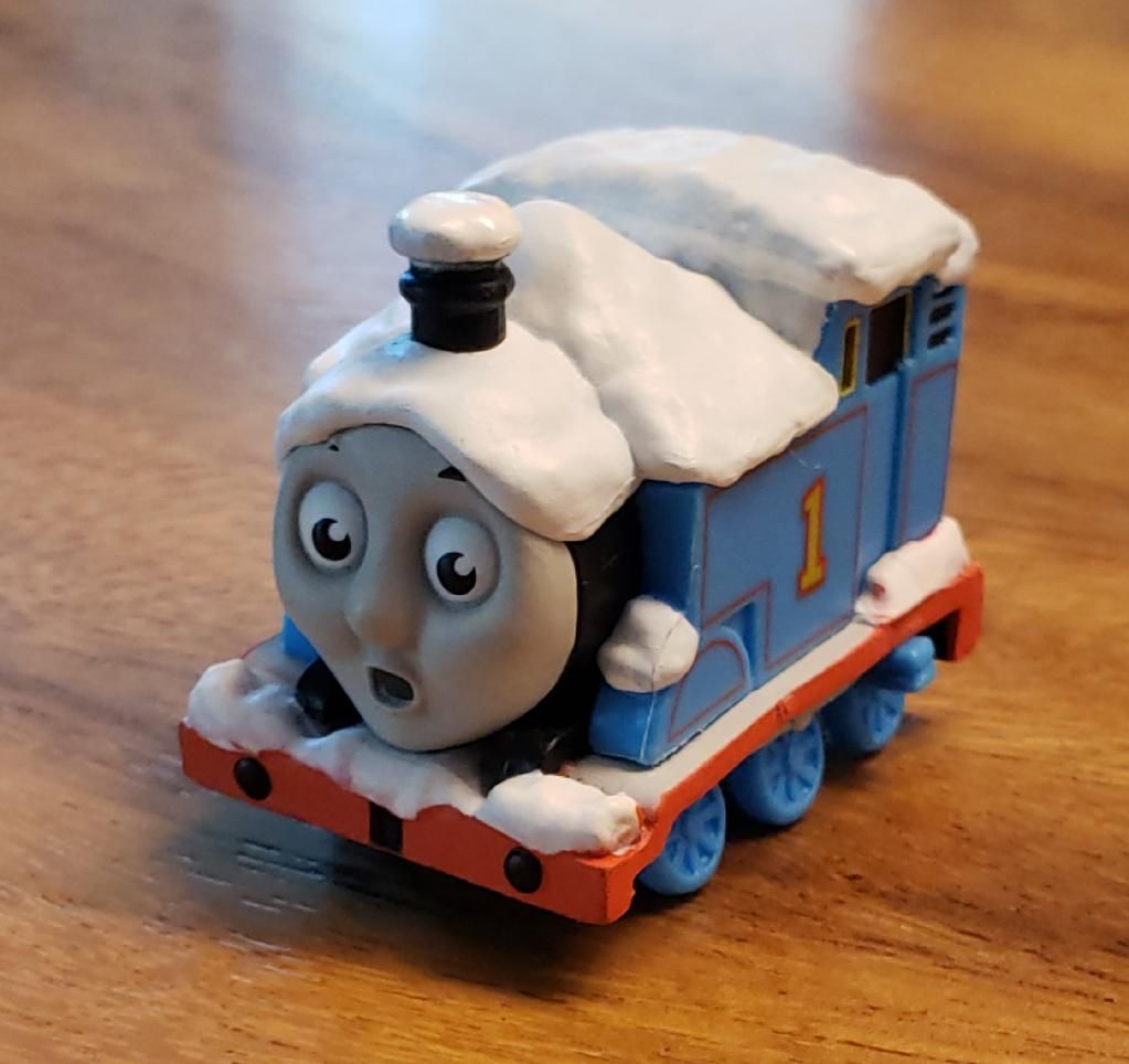 Day 12: Bandai Let's Get In Line Snowy Thomas
Now this one is a surprise item my friend stuffed in without my knowledge! Many thanks! I love that shocked face. I'd say this is my favourite of the 4 in that series.