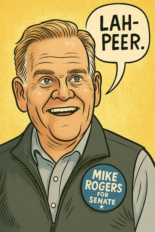 DeadlineDetroit's tweet photo. Deadline Detroit | Michigan Democratic Party Mocks GOP Senate Candidate Mike Rogers For Mispronouncing Lapeer https://t.co/EBtSYjIa00 https://t.co/KLYlF0BJI6