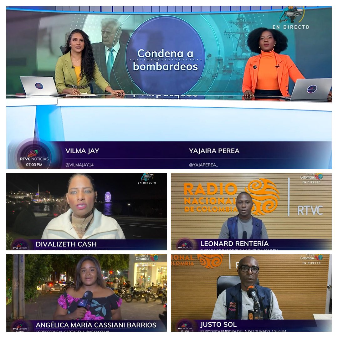 Quiero compartir algo que me parece muy especial.

Este viernes 31 de octubre, los primeros 30 minutos de la emisión central de <a href="/RTVCnoticias/">RTVC Noticias</a> fueron conducidos por periodistas y presentadoras afro.

Un hito para la representación en Colombia que merece ser celebrado. 📺✊🏾🥳