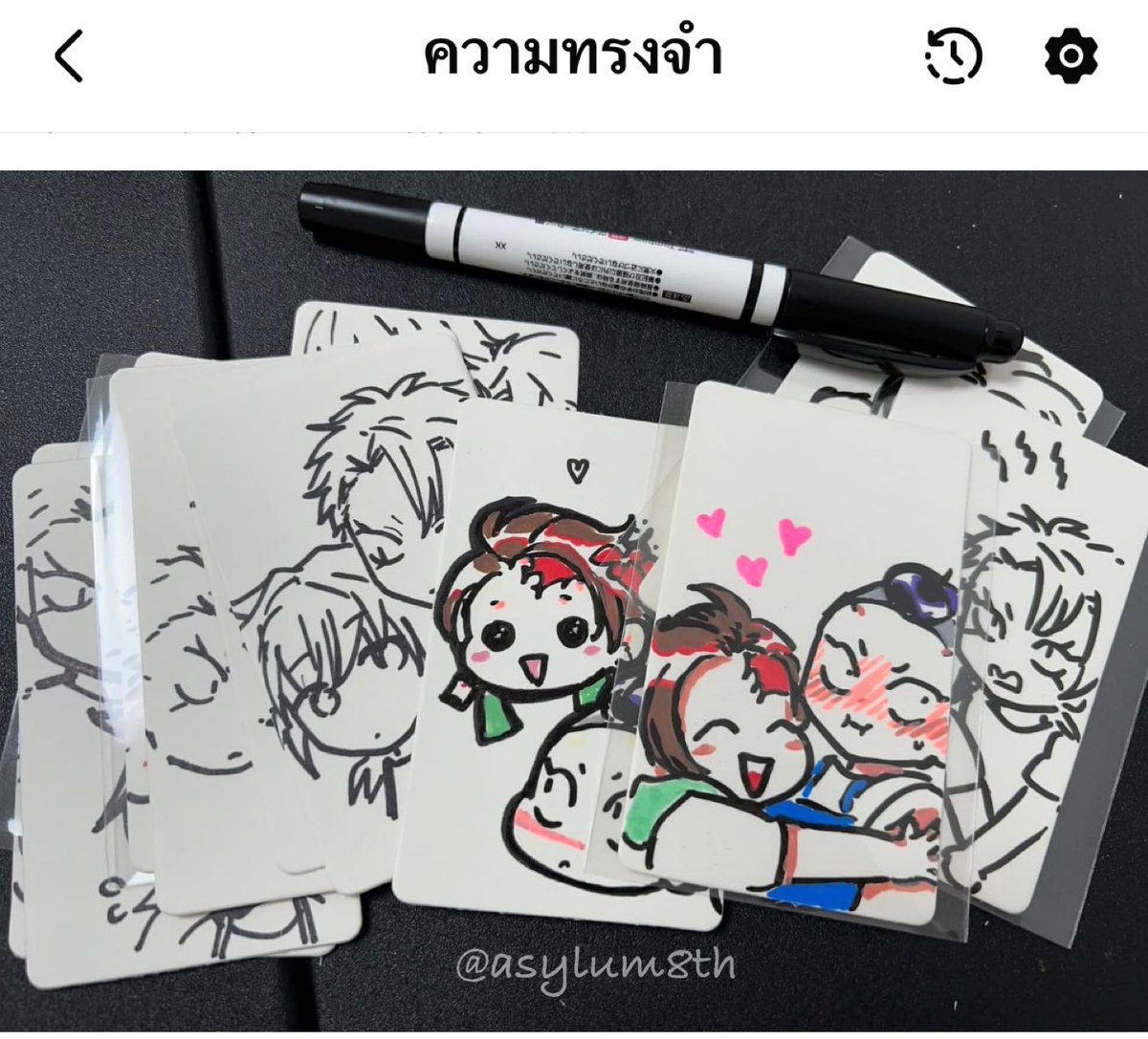 asylum8th's tweet image. ความทรงจำใน FB เด้งมา โดมนต์รักริมหาด 1 ปีแล้วหรือนี่ 

ตอนนั้นบ้าพลังค่ะวาดการ์ดเท่าจำนวนคนพรี วาดสดไม่ซ้ำเพราะจำไม่ได้ 🤣 มีสองคู่(ซาเนกิยู/ทันเกน) การ์ดบางใบเลยจะเป็นชุมชนแออัดหน่อย 😂

ขอบคุณทุกคนที่สนับสนุนค่า 💖