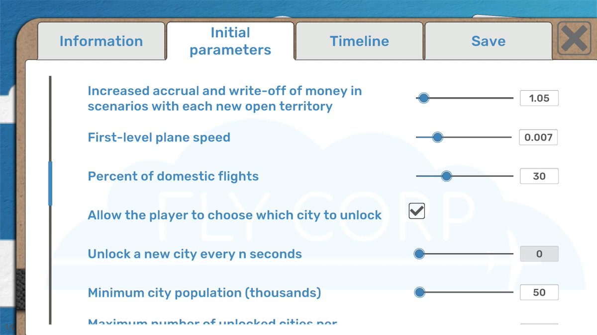Update 1.9.3 for #FlyCorp has been released, allowing you to play "Cities of Your Choice" mode at your own pace, without timers or being afraid of losing the run because of an overcrowded airport!
As always, full changelog is on Steam: store.steampowered.com/news/app/13725…