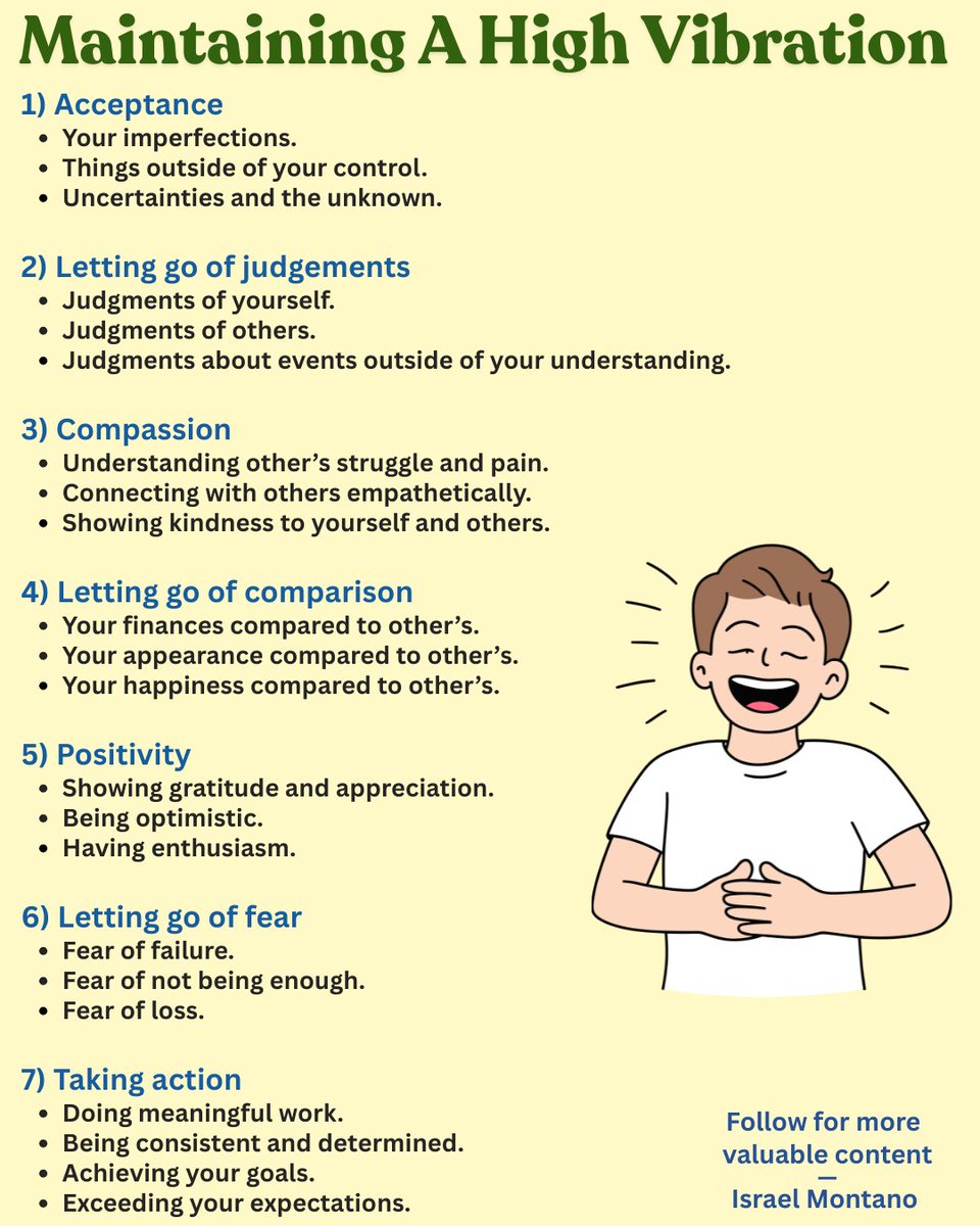 Ways to maintain a high vibration: