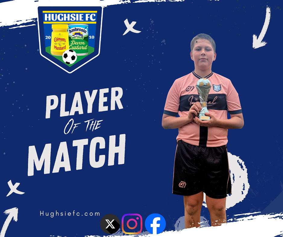MOTM for our U14 last Sunday was Jackson with an amazing defensive performance from this young lad, he won every ball in the air and on the floor today. A real rock at the back performance 💙💛