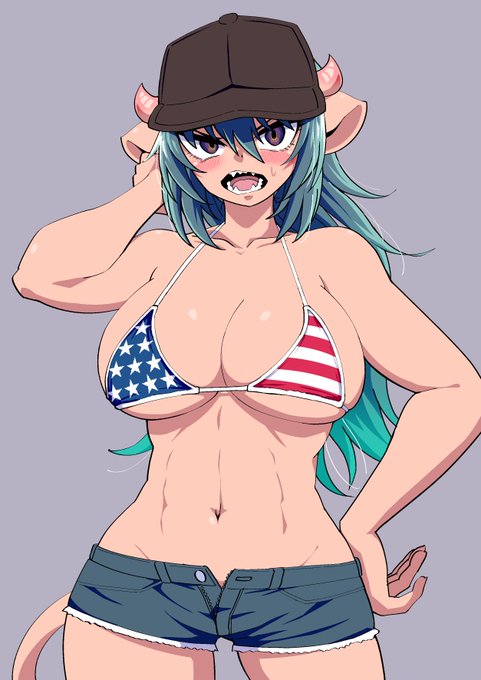 ふーちゃんは星条旗ビキニとホットパンツがきっと似合うよね #間宮山OC