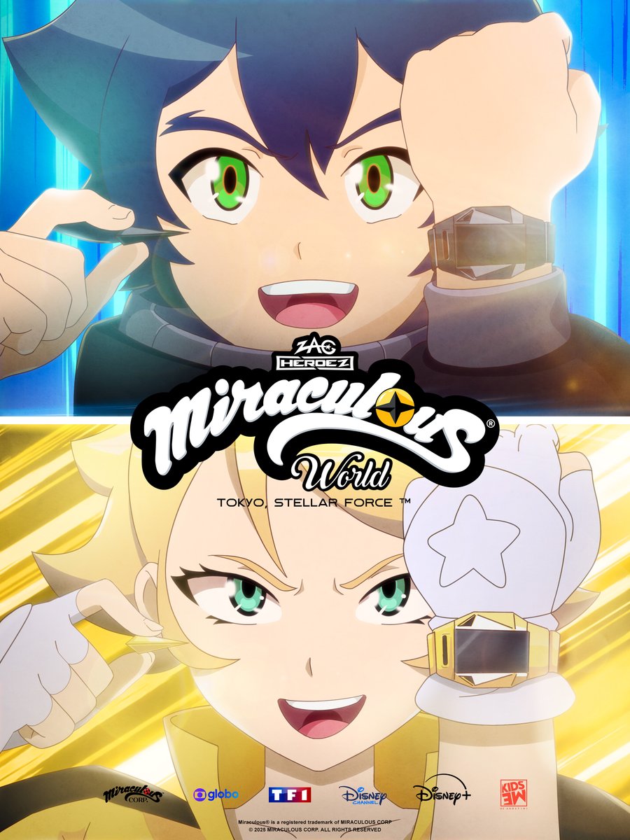 BeMiraculousLB's tweet photo. New heroes. New powers 🌟

Miraculous World: Tokyo, Stellar Force, today on Disney Channel 🇫🇷 and soon worldwide.

#miraculousworld #stellarforce https://t.co/45JdWDpTgA