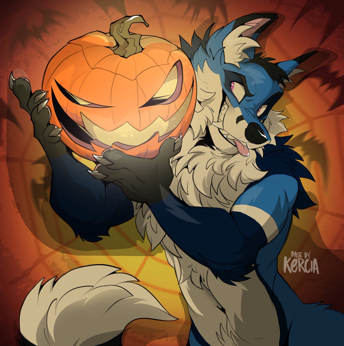 Happy Howloween, friends. 💙 

I got this colored as a gift from <a href="/DatRadar/">Radar 🇺🇦</a>. Thank you very much again. 💙