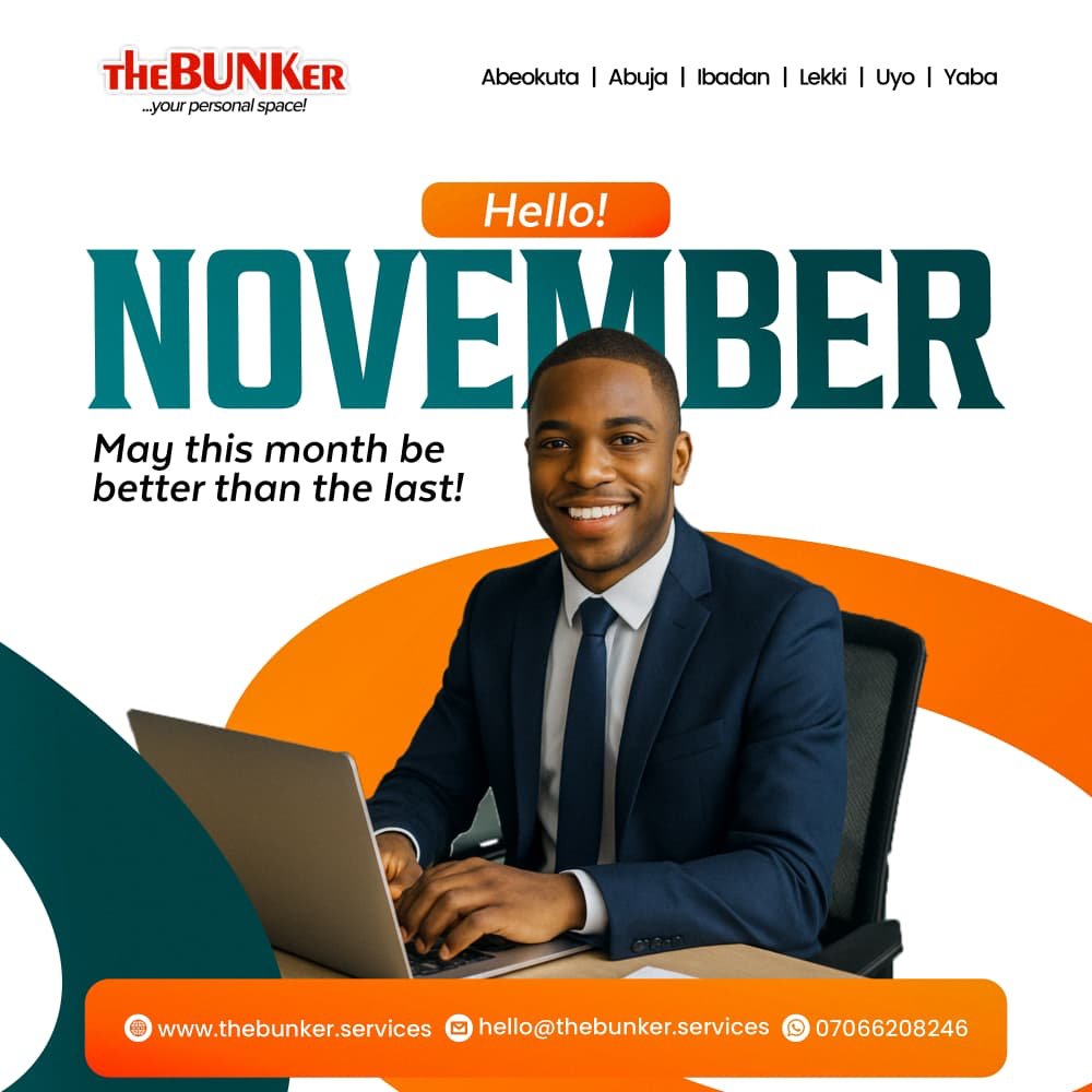 Happy New Month!!! November!!
May this new month come with laughter, joy and fulfillments.