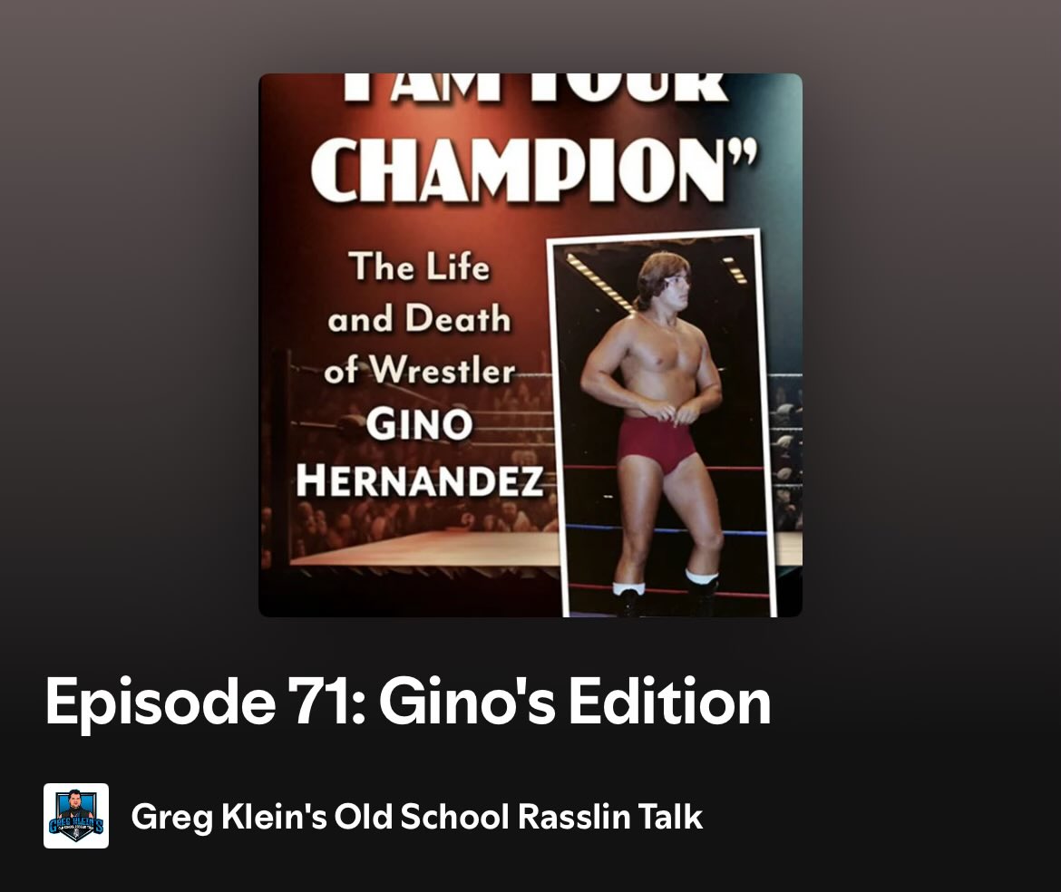 If you’d like to hear me talk some more about Gino Hernandez, please check out my interviews on <a href="/JYDbook/">Greg Klein</a> &amp; <a href="/PWDPod/">Talking Rasslin’ with Pondwater & Amy</a>! These were a lot of fun 😁