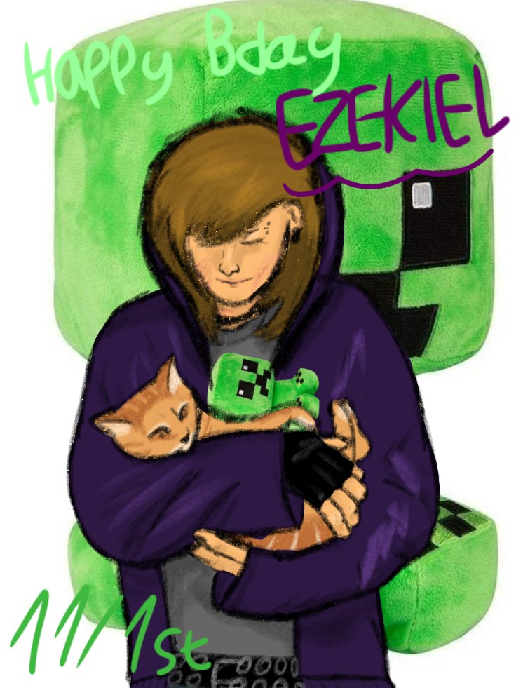 HawaiiHavoc's tweet photo. ๐ฅ HAPPY BIRTHDAY EZEKIEL! ๐ผ
I guess the loner boy, isn't so lonely at all! With his beloved cat, Daisy, his creeper plushie, and a slice of his birthday cake waiting, he's having his little celebration. ๐พ
(Art by chloe_miller2008 on instagram)
#HawaiiHavocIsland #hhitwt https://t.co/xSOOmasSy1