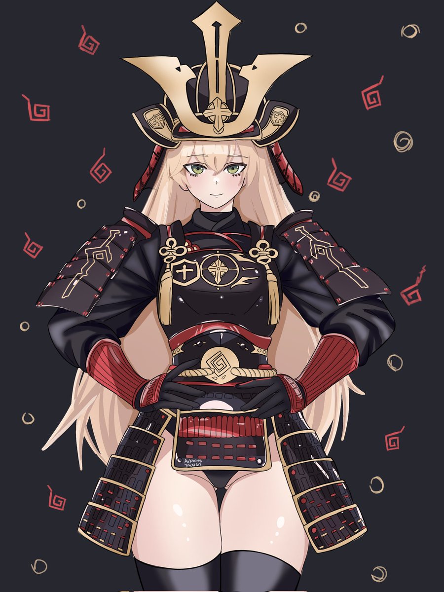 Knight dressing up as a Samurai