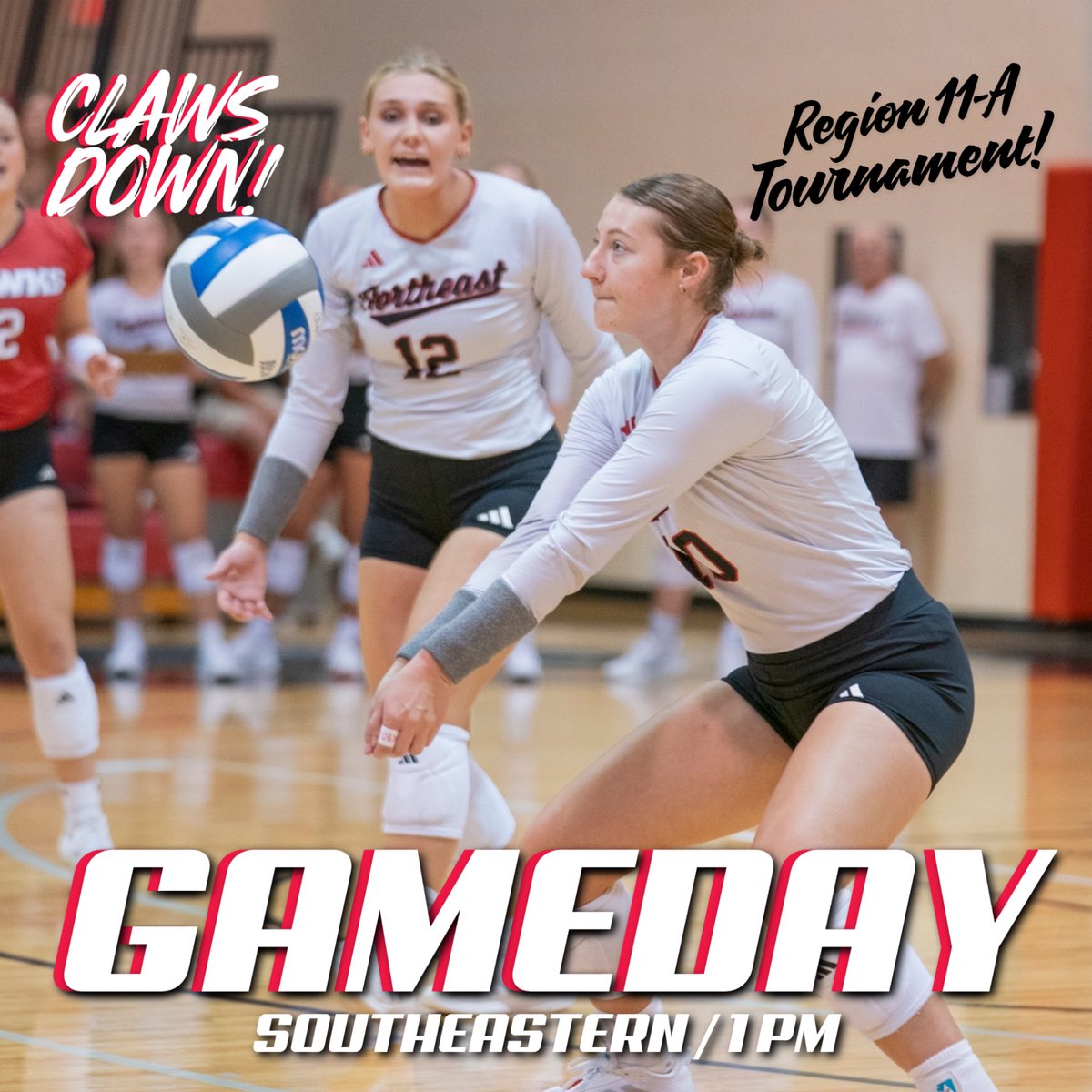 𝗚𝗘𝗧𝗧𝗜𝗡𝗚 𝗧𝗛𝗘 𝗣𝗢𝗦𝗧𝗦𝗘𝗔𝗦𝗢𝗡 𝗦𝗧𝗔𝗥𝗧𝗘𝗗 𝗜𝗡 𝗢𝗨𝗥 𝗛𝗢𝗠𝗘 𝗚𝗬𝗠!

🏆: Region 11-A Tournament Semifinals
🆚: Southeastern Community College 
⌚️: 1 PM
📍: Cox Activities Center
📺📱🖥: bit.ly/HomeStreams

#ClawsDown | 🔴⚫️⚪️🏐