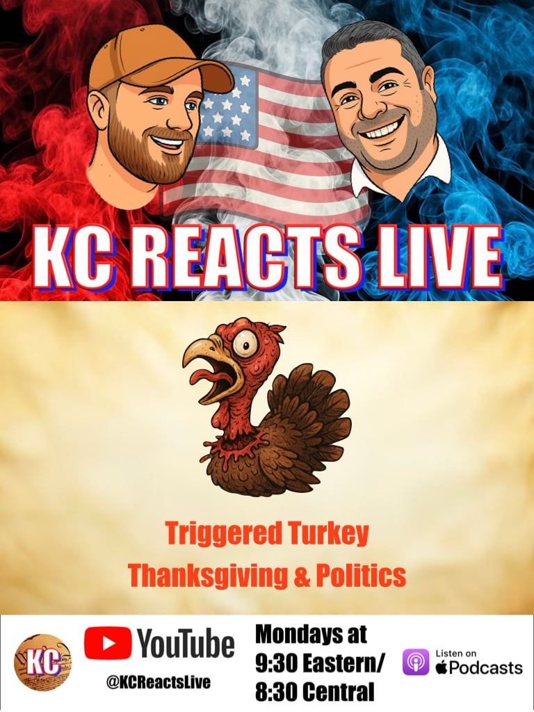 KCReactsLive's tweet photo. 👇🏻CHECK THE COMMENTS👇🏻Join us LIVE on Mon., Nov. 3rd at 8:30pm CT / 9:30pm ET, as we discuss the FORBIDDEN topic of mixing politics, family, and Thanksgiving. Should it really be forbidden? See you in the comments 🇺🇸 #KCReactsLive
@KevinMHammer1 @BarrettForMO https://t.co/0rsVHDNWE0