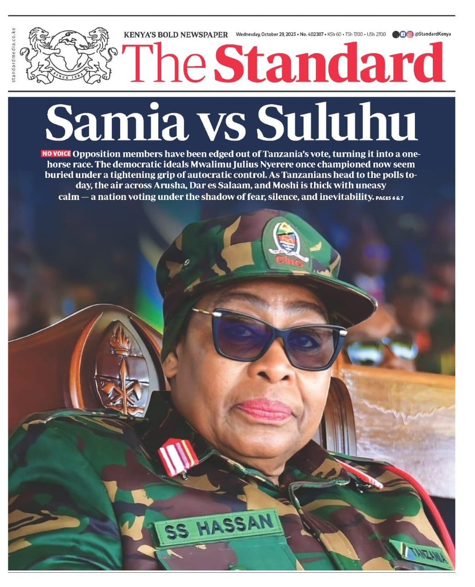 AfricaFactsZone's tweet image. Tanzania&apos;s President Samia Suluhu wins the election with 98% of the votes, after all her major opponents were disqualified and jailed.

Hundreds of protesters have died. Protests have been ongoing for 3 days despite a nationwide curfew.

The internet and Twitter remain banned.