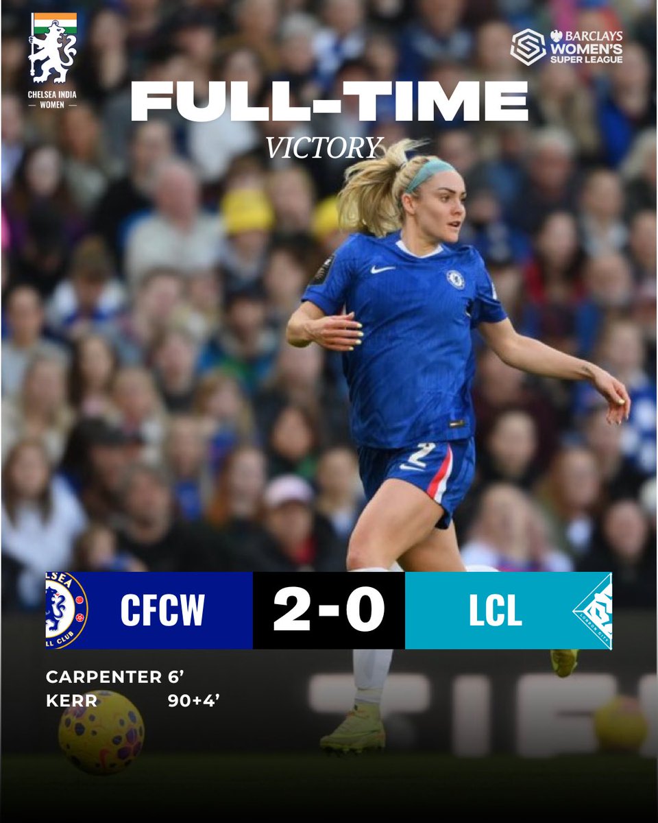CWISC_Official's tweet image. Full-Time! 🔥

#CFCW put 2 past London City Lionesses in another derby win! 💙