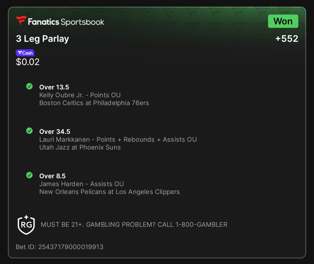 💰3 LEG PARLAY WINNER💰

🚨$250 CASH GIVEAWAY🚨🚨

NO SWEAT WINNER &amp; NOW WE WILL PICK A WINNER AT 7 PM EST TONIGHT &amp; GIVE AWAY $250 CASH‼️

Make sure to follow <a href="/TP3bets/">TP3Bets</a> <a href="/fullcardsweep/">Full Card Sweep</a> &amp; <a href="/TheSportsAddic/">The Sports Addicts Network (TSAN)</a> 

If we pick you and you don’t follow ALL ACCOUNTS, we’ll pick a new winner!