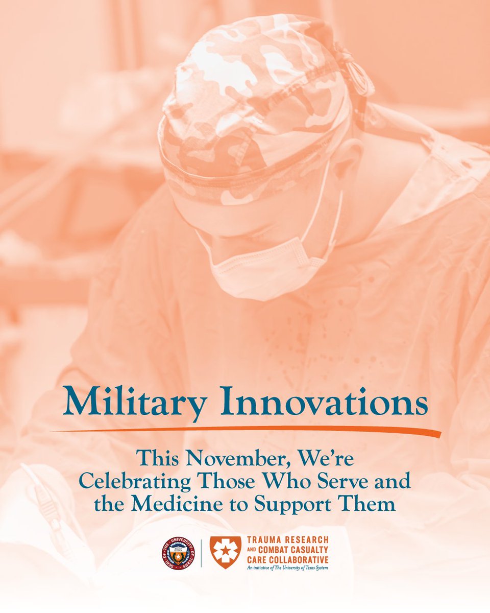 This #VeteransDay, TRC4 honors those who serve—and the science that supports them.
All November, we’re spotlighting TRC4-funded breakthroughs in military trauma care, from battlefield innovations to veteran-focused therapies. Follow along &amp; tag a service member to say thanks.