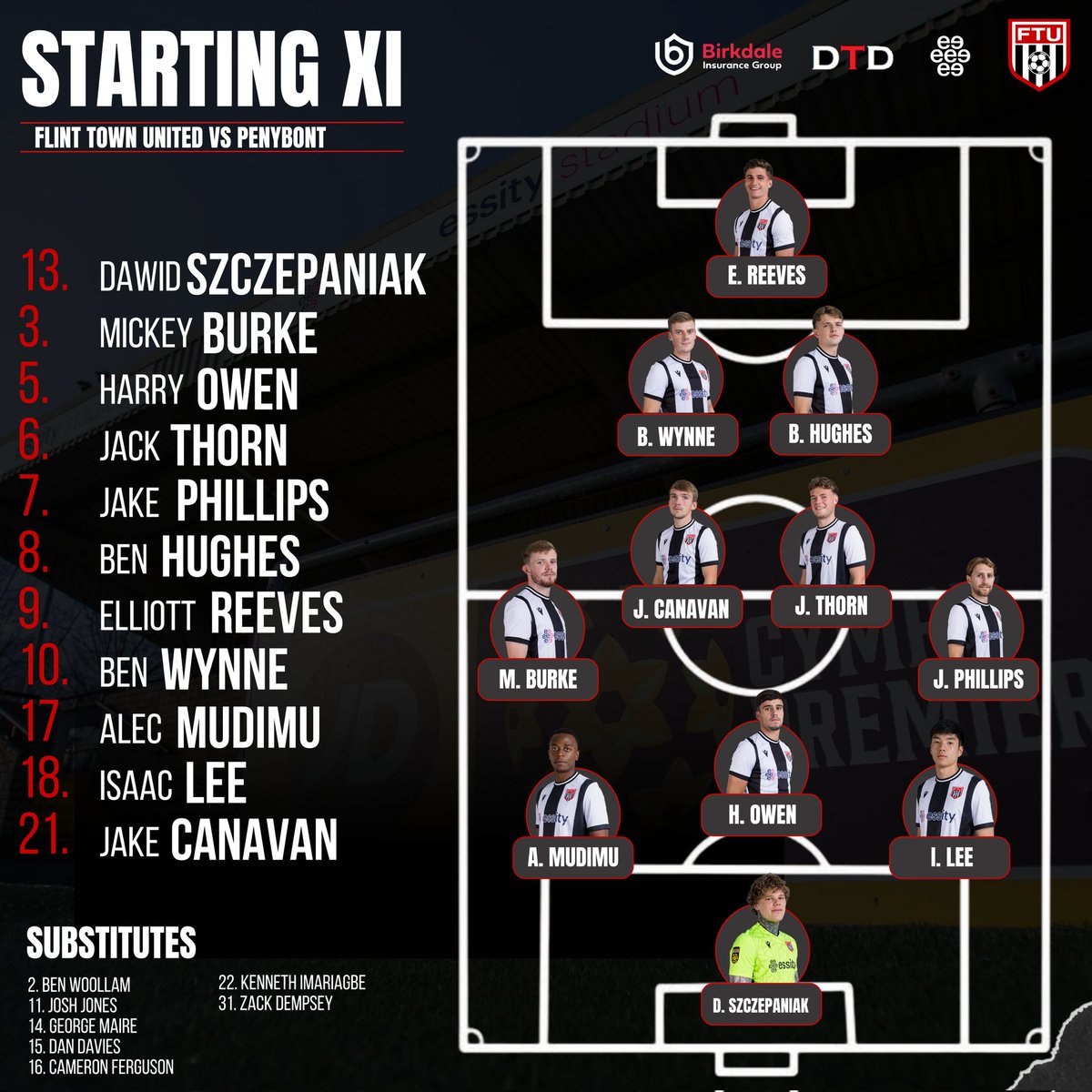 FlintTownFC's tweet photo. ⚫️⚪️Lineups locked in. https://t.co/GOJOp0YH47