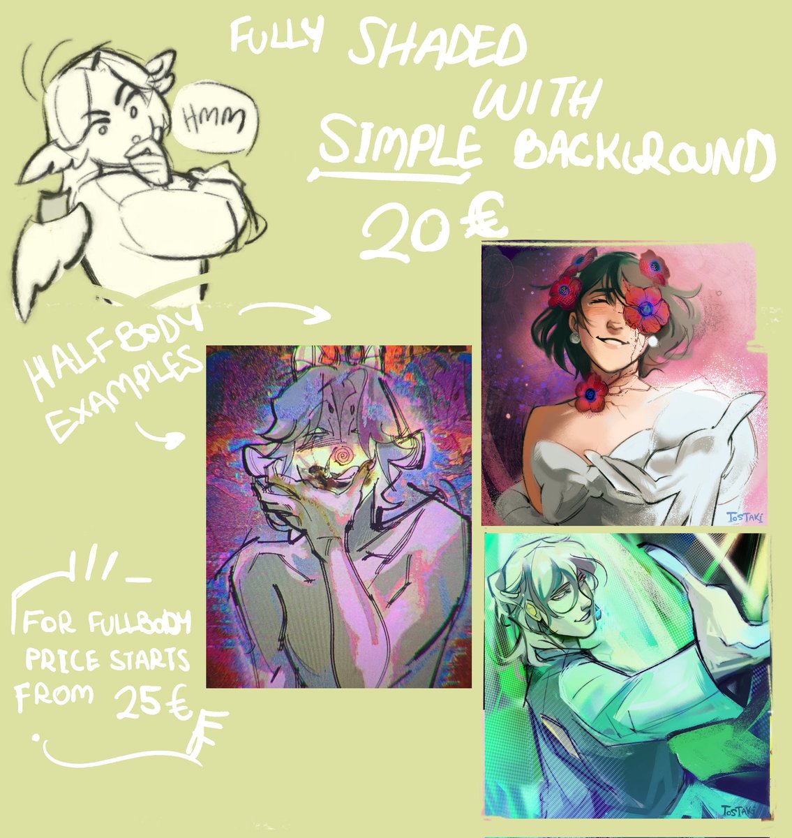 Opening commissions!!! For more info check my Instagram acc @/to.tostaki