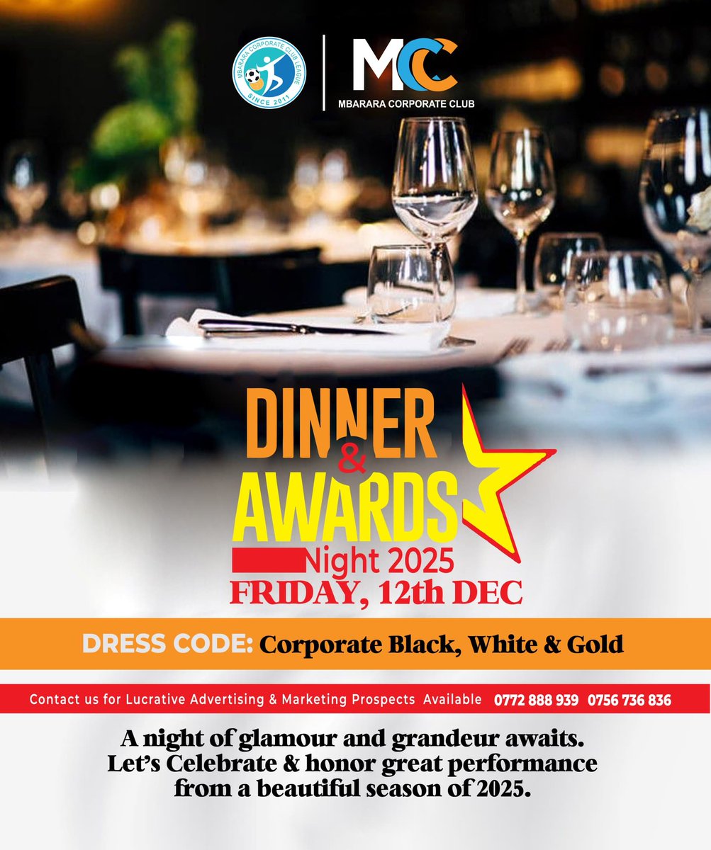 MbararaCorpClub's tweet image. Blessings to November.

The Mbra Corporate Club League FINALE is closer- Nov.23rd 2025.

#MbraCorpClubLeague2025