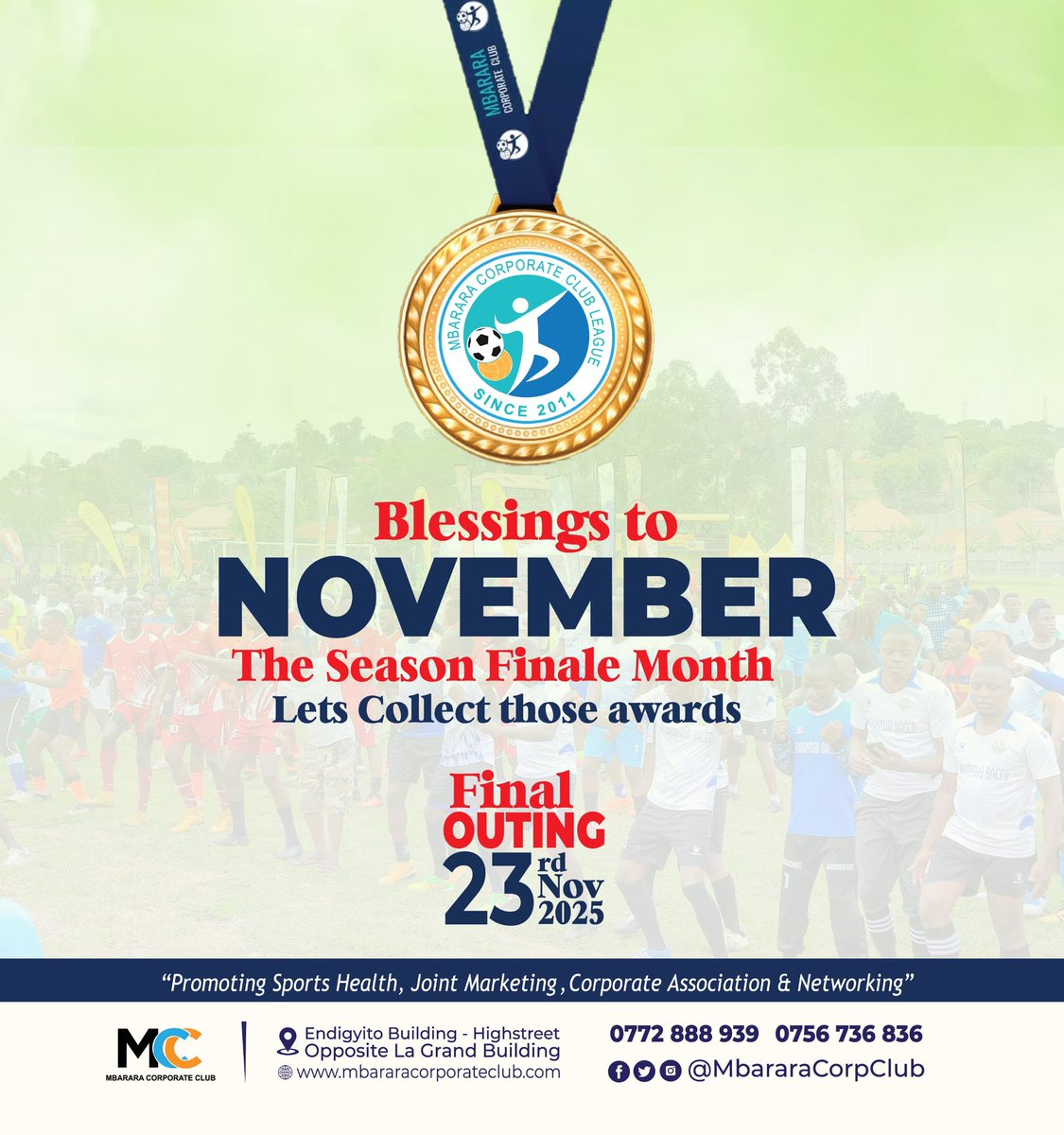 MbararaCorpClub's tweet image. Blessings to November.

The Mbra Corporate Club League FINALE is closer- Nov.23rd 2025.

#MbraCorpClubLeague2025
