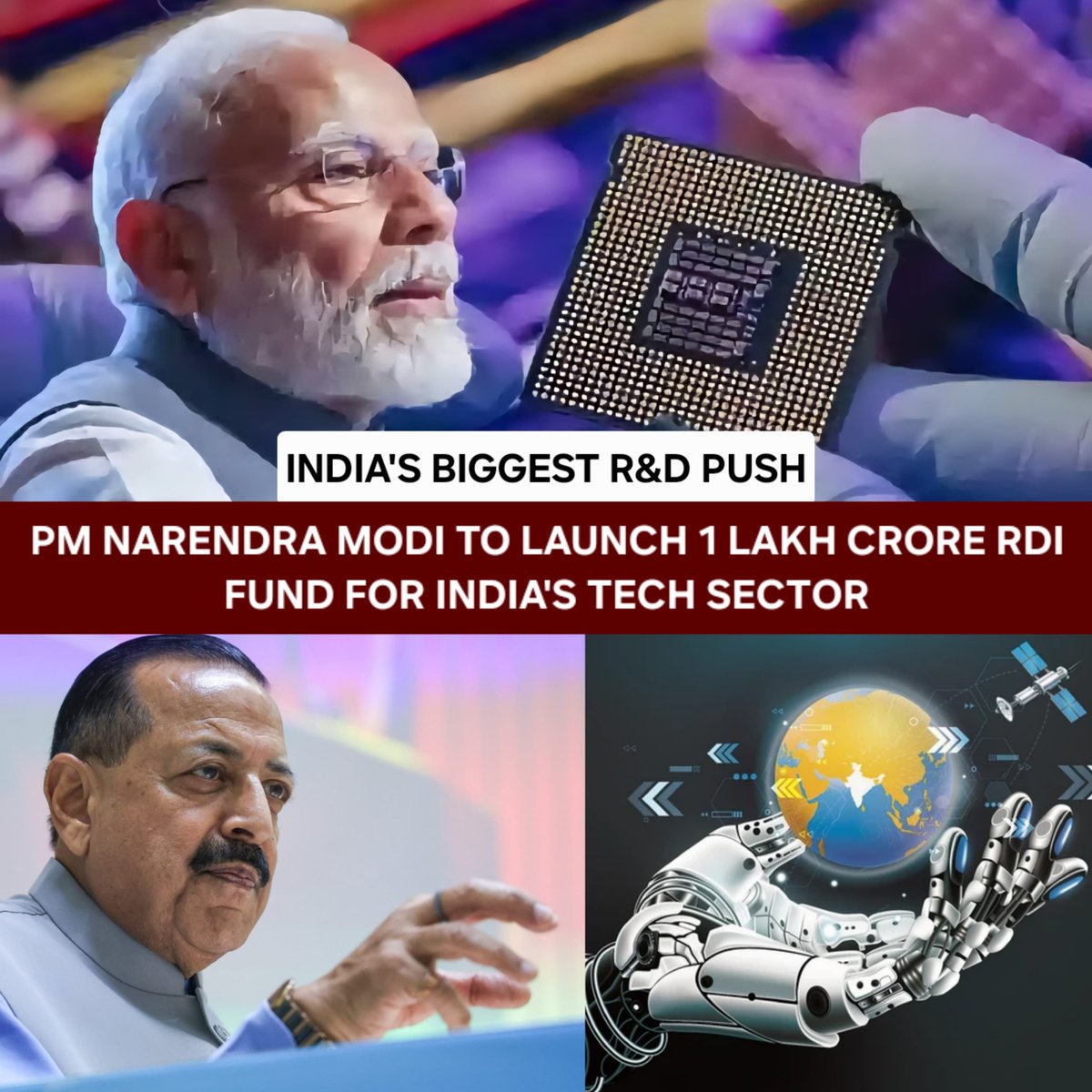 Tushar15_'s tweet image. While Rahul Gandhi wants Gen-Z on the streets, PM @narendramodi wants them in labs, in the hardware mode, innovating for a self-reliant India.

PM Modi will launch India’s biggest-ever R&amp;amp;D investment; ₹1 lakh crore RDI Fund at #ESTIC2025 on November 3. 

From ₹3,000 crore DST…