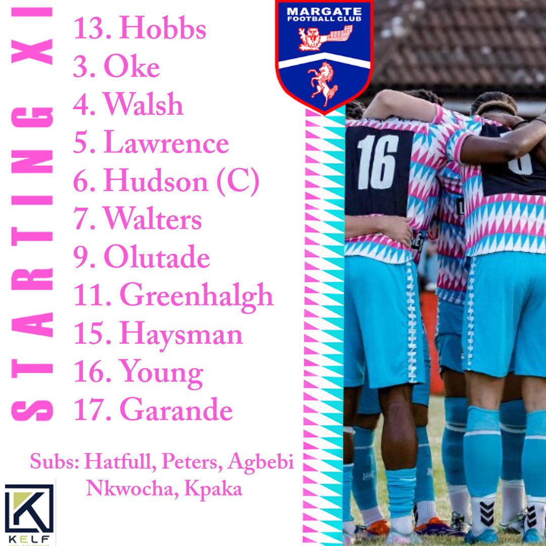 Our starting XI to face <a href="/CrowboroughAFC/">Crowborough Athletic FC</a> this afternoon! 

⭐️ Reece Hobbs remains between the sticks 

⭐️ Harry Lawrence makes his ‘Gate debut 

⭐️ Captain Harry Hudson returns after suspension