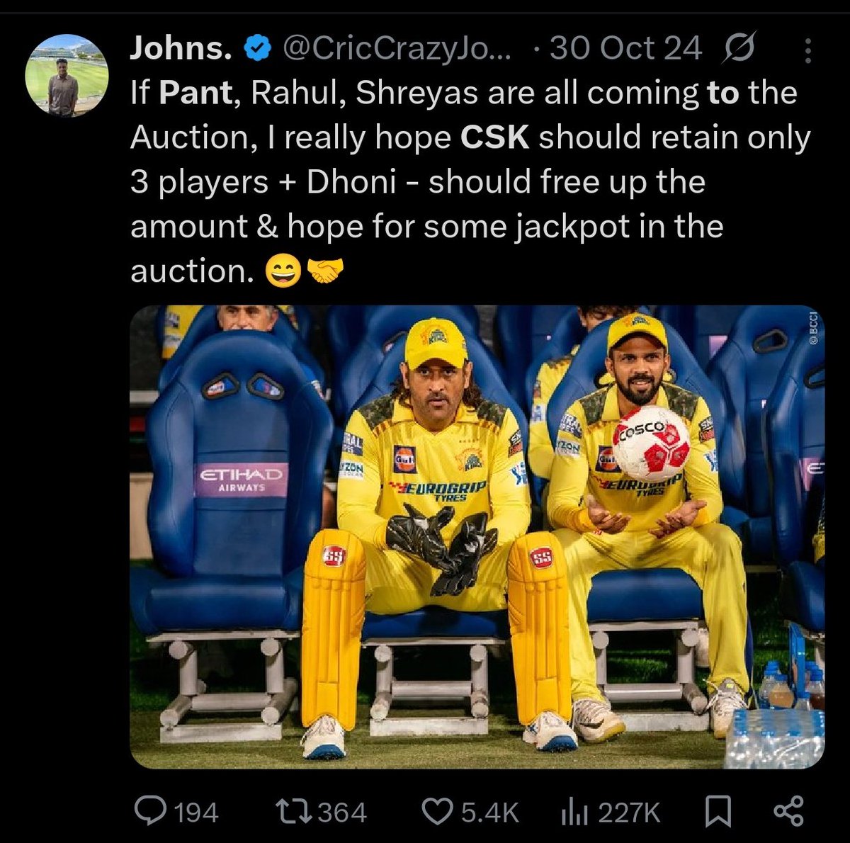 Cricket Merchant has been selling fake news for 4 years straight. bookmark my tweet,

Stubbs isn’t going anywhere, he’s a DC boy. 💙