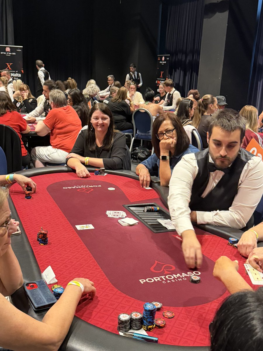 It's all an All Ladies Event here at <a href="/maltapokerfest/">The Malta Poker Festival</a> ....79 entries so far...
<a href="/Tantina1/">Tanya Masters ♦️♠️♥️♣️</a> <a href="/CostaGrisen/">Ivonne Montealegre</a> <a href="/WPAGlobal/">Women's Poker Association</a> <a href="/flip_ladies/">Fantastic Ladies In Poker</a> <a href="/mjbloech/">Maureen B.</a>