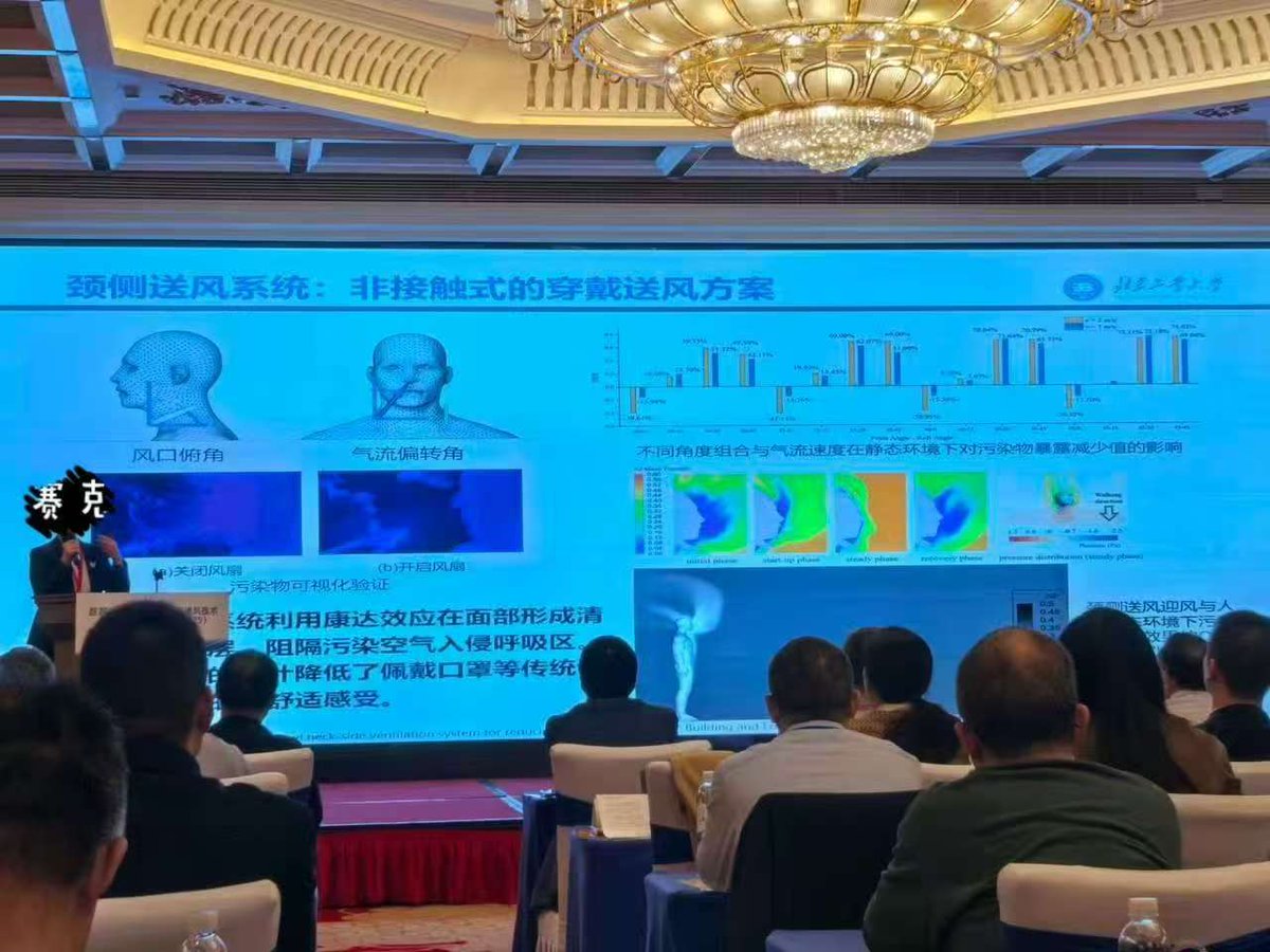 Today a friend shared a slide show from an academic conference on "non-contact wearable clean air delivery solutions." The study confirmed that an air purifier on the neck can effectively create a clean air zone around the face, forming a barrier against pollutants while