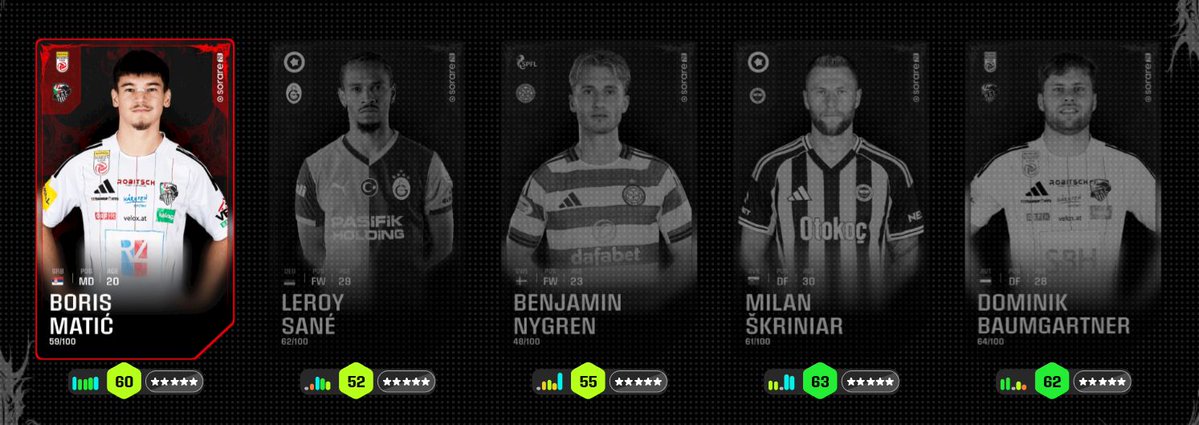 VAMOSKOFU's tweet image. Halloween special craft
でCursed Potionを使ってみた結果がこれ🎃
全てstarになった✨
オーストリアリーグの選手だったので売値はさほどだけど最近のスコアが良すぎて売るか悩む
#sorare