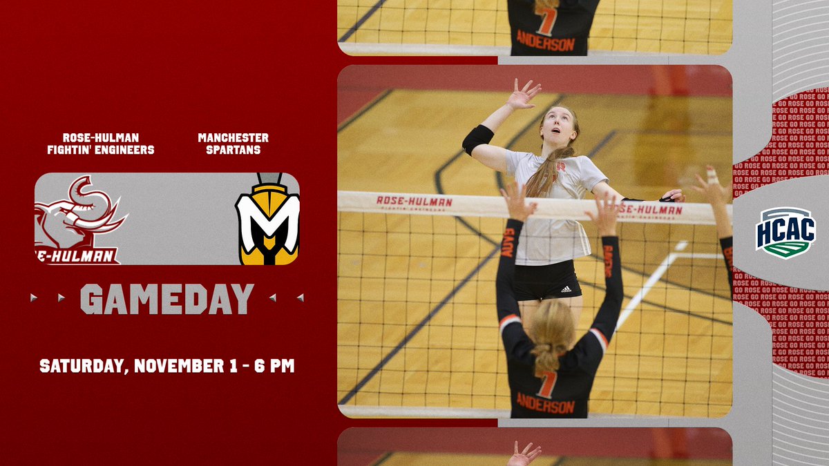 🏐: The Fightin' Engineers travel to take on Manchester in HCAC action TODAY at 6 PM. #GoRose

📍: North Manchester, Ind.
⏰: 6 PM
📺: bit.ly/43Ofaiv
📊: bit.ly/3WB8sZk
📄: bit.ly/3JqNUji