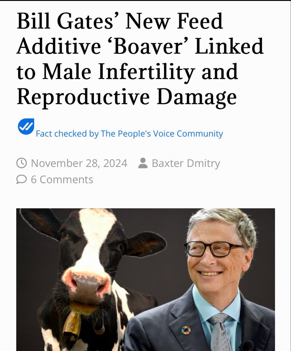 BGatesIsaPyscho's tweet image. 🚨 “Cows are collapsing say Farmers”
“You can either Fix the Cows or make Beef without the Cow” - Bill Gates
Who saw this coming? Cows are getting sick & dying after been fed Bill Gates Bovaer Feed - this same feed is of course getting into you Milk & Meat.