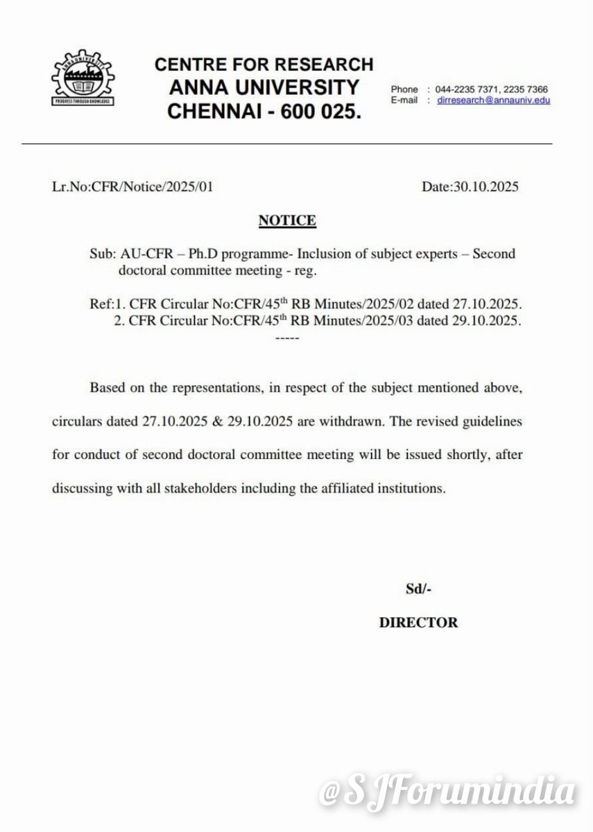 ஊரே துப்பிய பின்னர் ஐஐடி ,NIT ஆட்களை external subject expert ஆக இருக்கும் முடிவை திரும்ப பெற்றது அண்ணா பல்கலைக்கழகம்....