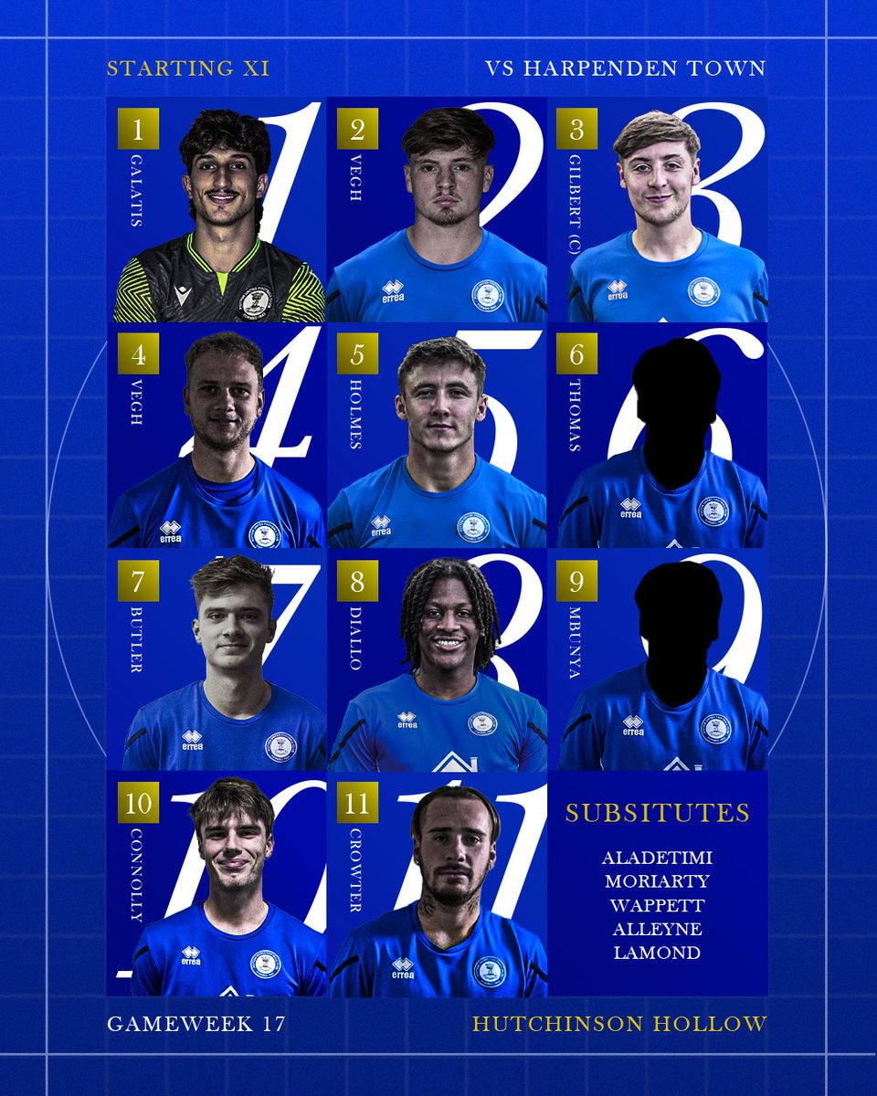 𝐓𝐄𝐀𝐌 𝐍𝐄𝐖𝐒

Here’s how your 𝐑𝐨𝐲𝐚𝐥𝐬 start at the Hollow 👊

🤩 Diallo starts in midfield
3️⃣ Changes from our visit to Arlesey
🤝 A. Mbunya makes his debut

#UpTheRoyals