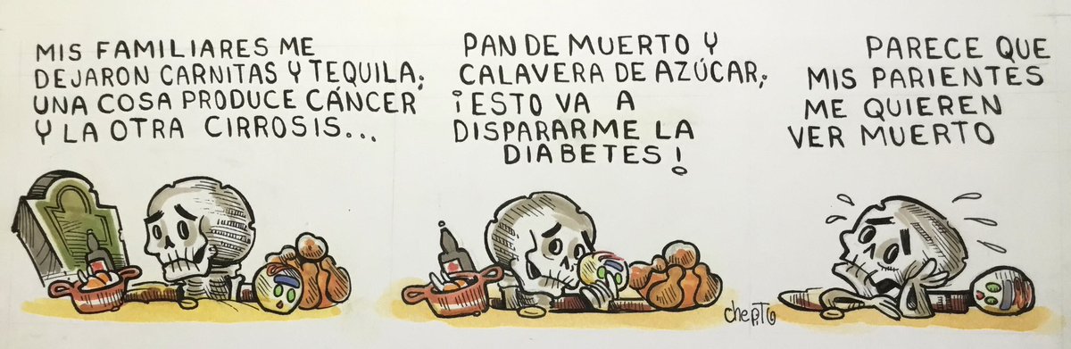 ☠️#MonigotesChepito #FelizSabadoATodos #Halloween 
#DiaDeMuertos2025 #terror #cartoon #humor 💀