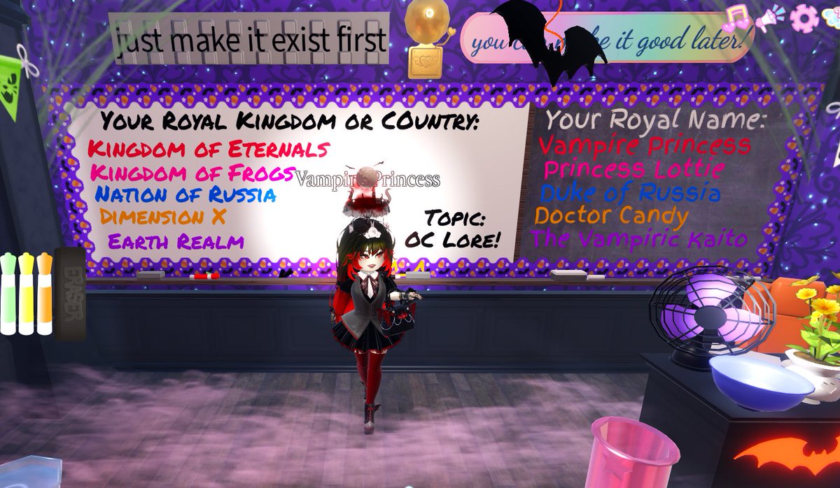 RedRidingReaper's tweet photo. Today's class topic is OC Lore. Students of @RoyaleHighValks are given time to explain their lore and how they enrolled and got accepted in #royalehighart :D

@Roblox #roleplay https://t.co/JKZ0r2NMd9